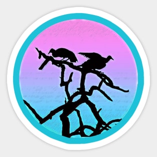 Cuervos en un arbol Sticker